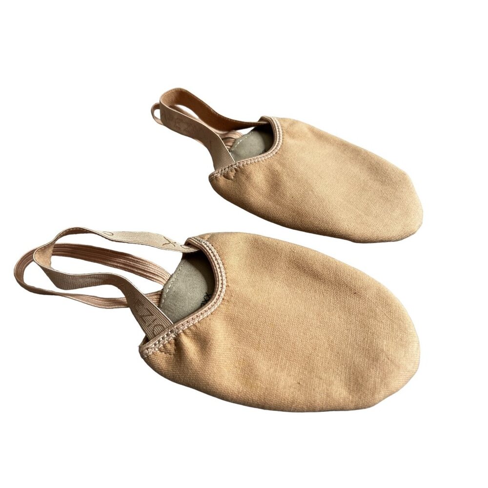 Capezio Nude Leather Sz XXL Half Sole Pointe Dance Shoes